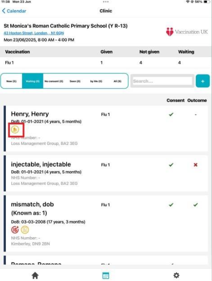 A screenshot of a medical form  AI-generated content may be incorrect.